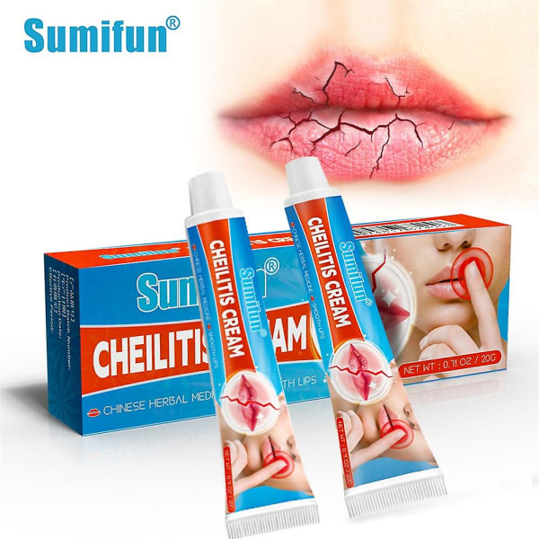 Cheilitis-behandlingskräm för torra, nariga, spruckna, flagnade och blödande läppar