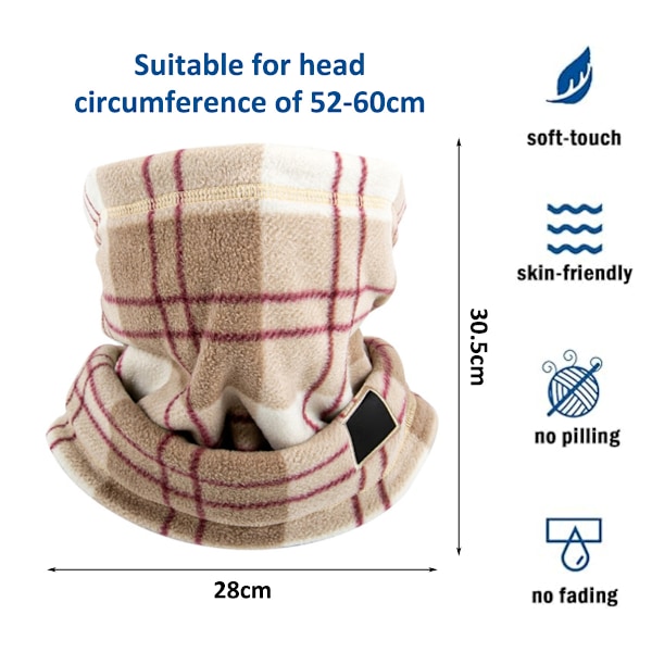 Vinterhalsvärmare Fleece Halskydd Balaclava Vindtät Ansiktsmask