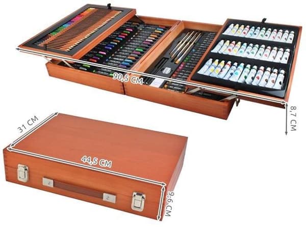 Konstnärsset med Väska - 174-delar - Olje-, vatten- & akrylfärg Multicolor multifärg