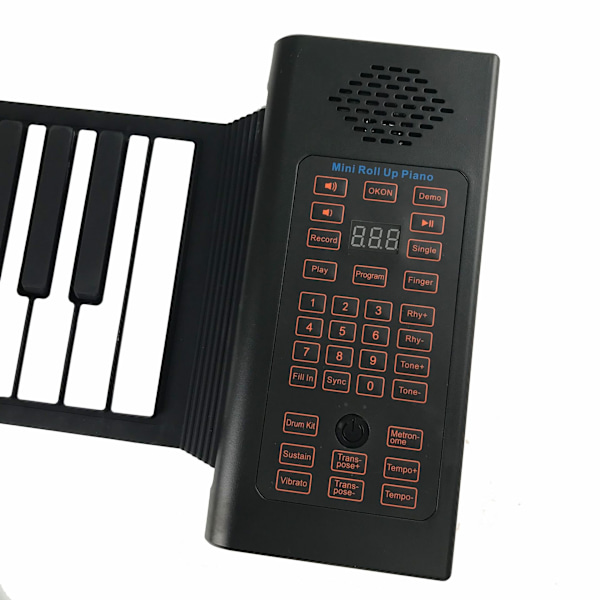 Bärbar tangentbordspiano med väska Handtangentbord Rullbart tangentbordspiano Vikbart tangentbord Elektroniskt tangentbord Musiktangentbord Barnpiano