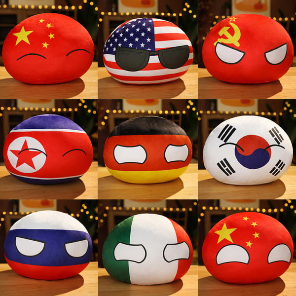 10 cm Country Ball Plyschleksak Polandball Hängehänge Countryball 18 (Ukraina) 18(Ukraine)