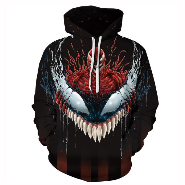 Marvel Venom Halloween huvtröja herr 3D printed Flame Loose Fashion Hoodie Marvel Venom sweatshirt 014 儿童110