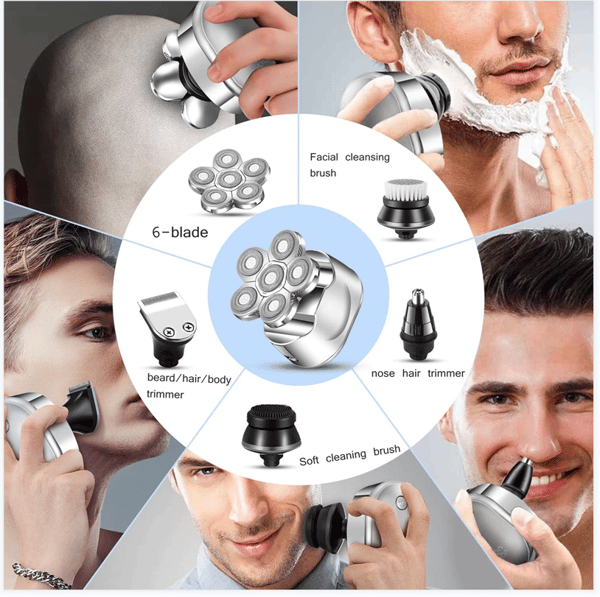 6-i-1 barbermaskin / trimmer for hode og ansikt
