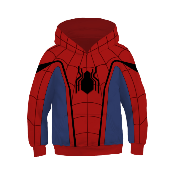 Marvel Spider-Man huvtröja för barn 3D digital utskrift Gwen cosplay anime barnkläder huvtröja Spiderman sweatshirt 14 160cm