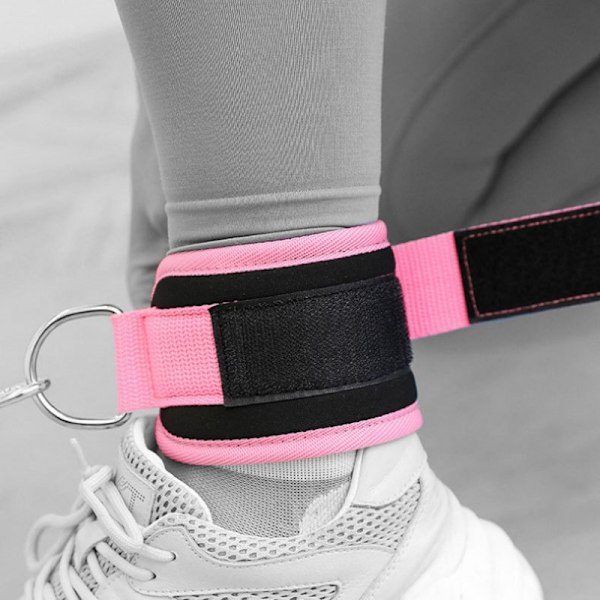 Nilkkaremmi voimaharjoitteluun vaijerikoneilla Rosa Lyserød