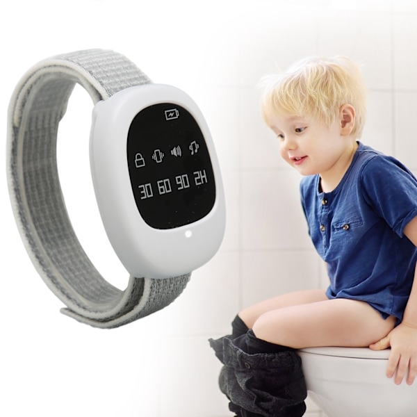 Trådløst sengvåttalarm 4 Timing Musikk Vibrasjon Sengvått Sensor Klokka for Barn Eldre