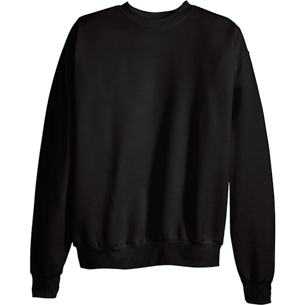 Mjuk fleece-tröja för män, bomullsblandad pullover, rundhalsad tröja för män, 1 eller 2-pack tillgängligt Black - 1 Pack 5X-Large