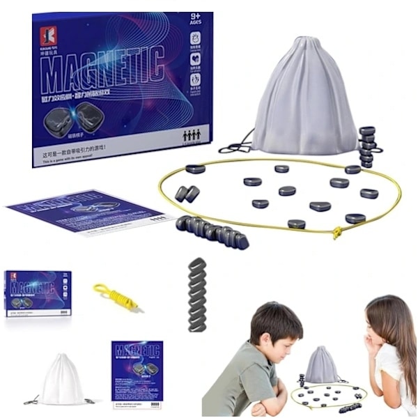 Magnetiska Färdighets Spel – Magnetstenar, Festspel för Familj eller Vänner , För 1 till 4 Spelare, IQ-Spel
