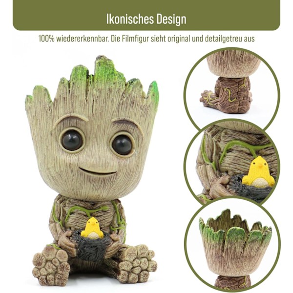 Baby Groot Blomkruka - Filmfan Dekor, Klassisk Actionfigur, 11x6x6 cm. Style 002