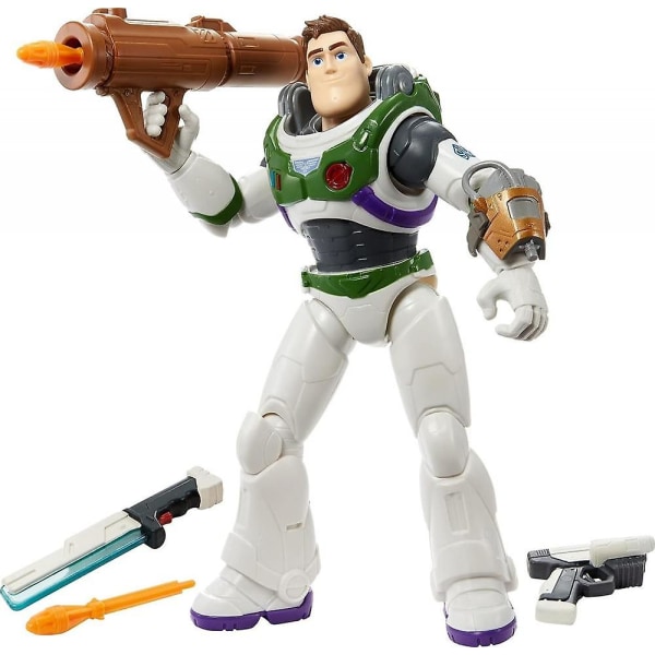 Mattel Lightyear Toys 12-i actionfigur med tillbehör, Buzz Lightyear med 4 växlar till tillbehör