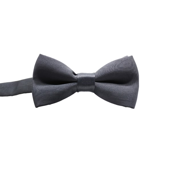 Kompakt og lett smal sløyfe for gutter til bryllup og Dark grey