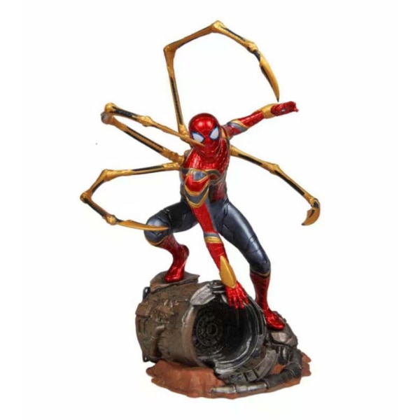 Anime Character Spider-Man Statue 3 Infinity War Iron Spider-Man figur Barnleksakslåda