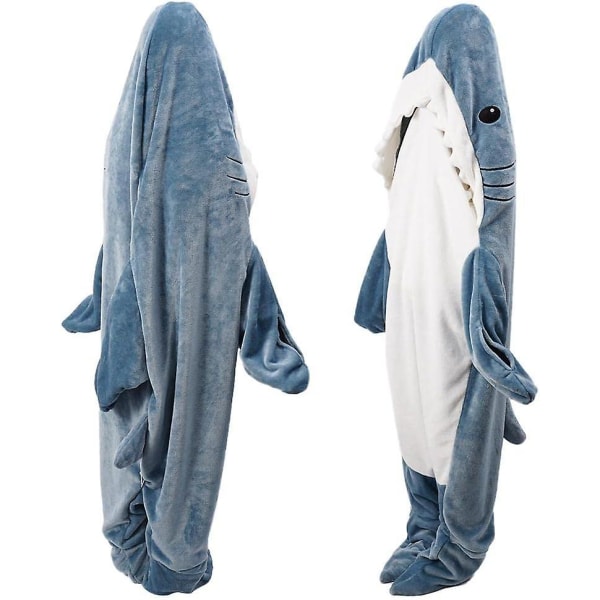 Shark Blanket Hood Pullover Vuxen Shark Bärbar filt XXL