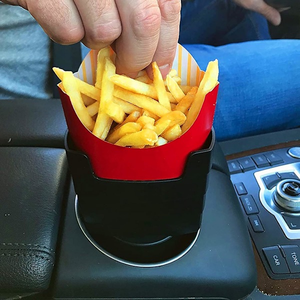 Universell bilsåshållare för pommes frites