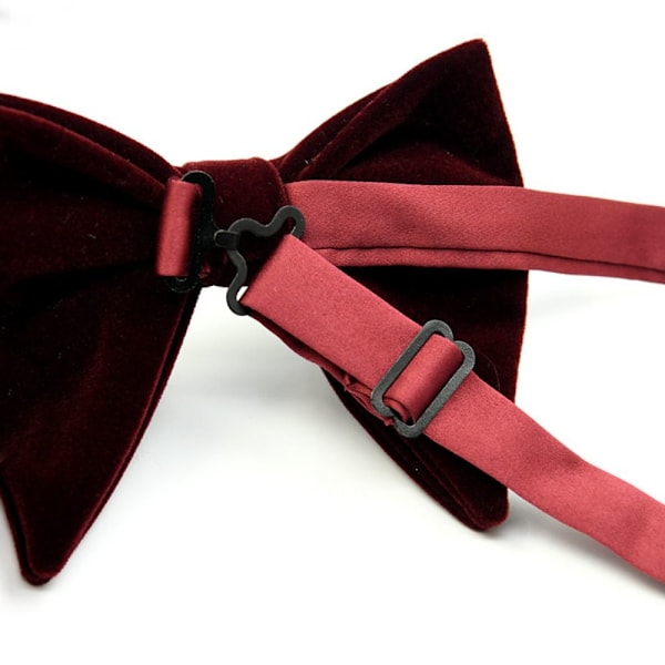 Miesten Oversized rusetti Yksivärinen samettirusetti Häät Juhlat Smokki Säädettävä Dark red
