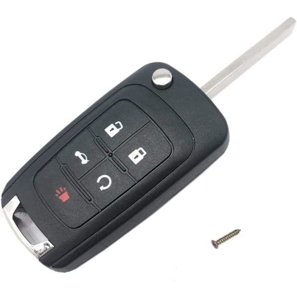 5 knappar ersättning nyckel fob fodral passar för Chevy Malibu Cruze Camaro Volt Equinox Sonic Keyless Entry Key Fob Shell OHT01060512