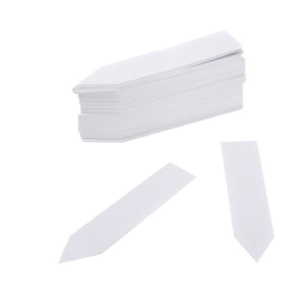 Tåliga växtetiketter / plantskyltar 100-pack För Enkel och Organiserad Växtidentifiering" Vit Vit 10x2 cm