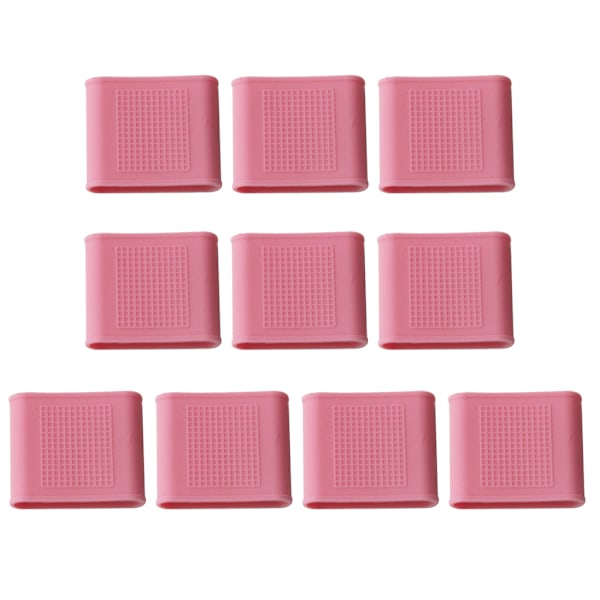10 st / set Finger silikon för Skydd för fingerstöd kompression, finger för skydd för alla spor Pink 0.02