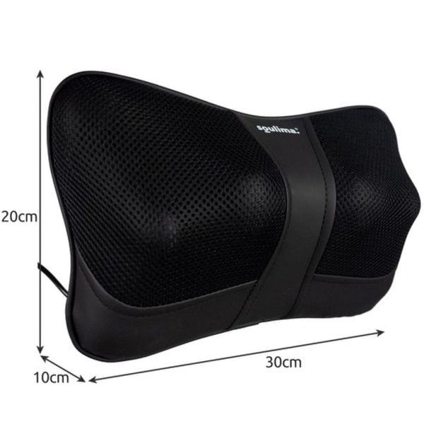 Massagepude med Varme | Multifunktionel Massage til Nakke, Ryg, Skuldre sort black