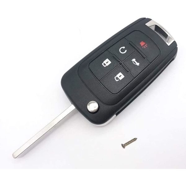 5 knappar ersättning nyckel fob fodral passar för Chevy Malibu Cruze Camaro Volt Equinox Sonic Keyless Entry Key Fob Shell OHT01060512