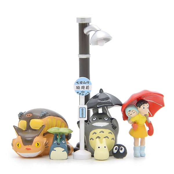 8 st/ set Tecknad figur Hög Simulerad Härlig PVC Studio Ghibli Min granne Totoro Action Figur Leksak Födelsedagspresenter