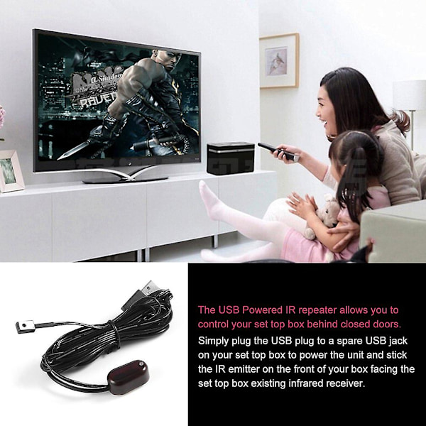 USB Ir Infraröd Remote Extender Emitter Receiver Repeater