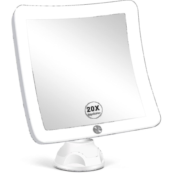 10x förstoringsspegel med led-ljus, uppgraderad upplyst sminkspegel med förstoring hög kvalitet