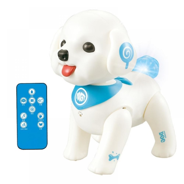 T5ec Rc Robot Hund Smart Valp Programmerbar Röststyrning Sjung Gå Fjärrkontroll Elektroniska Pedagogiska leksaker för husdjur.(robothund)