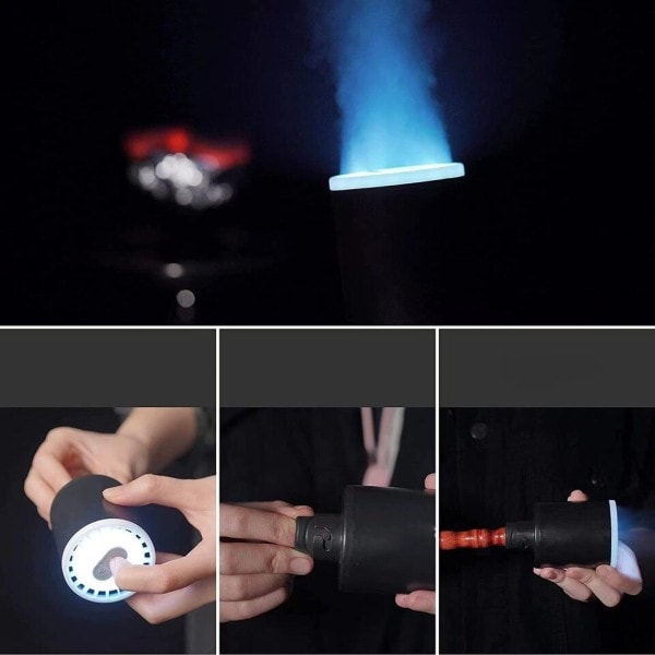 Elektrisk vandpibepumpe kit med 1300 mAh genopladeligt batteri LED-lys