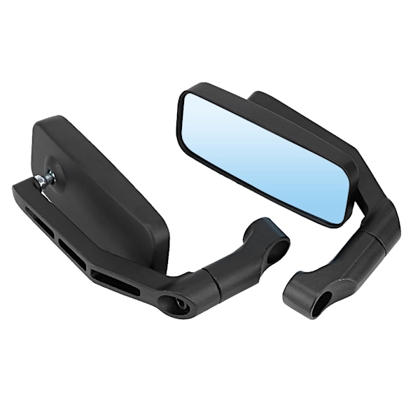 2 stk motorsykkelmodifiserte aluminium bakre sidespeil antirefleks sidespeil (svarte)
