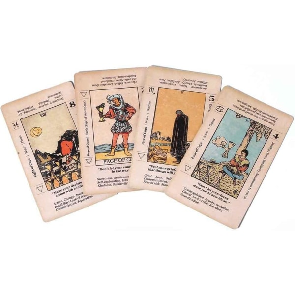 Betydning Tarotkort med mening på dem Nybörjartarot Nyckelord Antiqued Tarot Deck Lär dig Tarot 78 kort som betyder Tarot