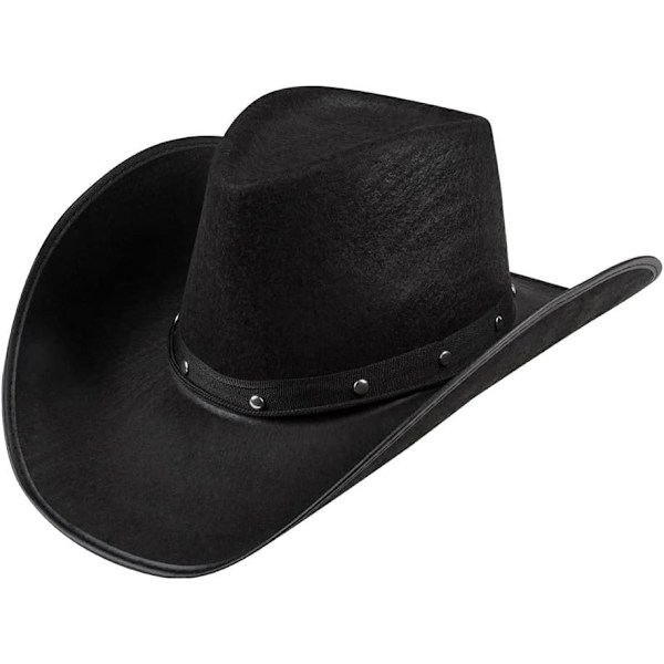 Vuxen Wichita Cowboyhatt, Western Maskerad Tillbehör, Unisex, För Män Och Kvinnor, Cowboy Utstyr, Svart.