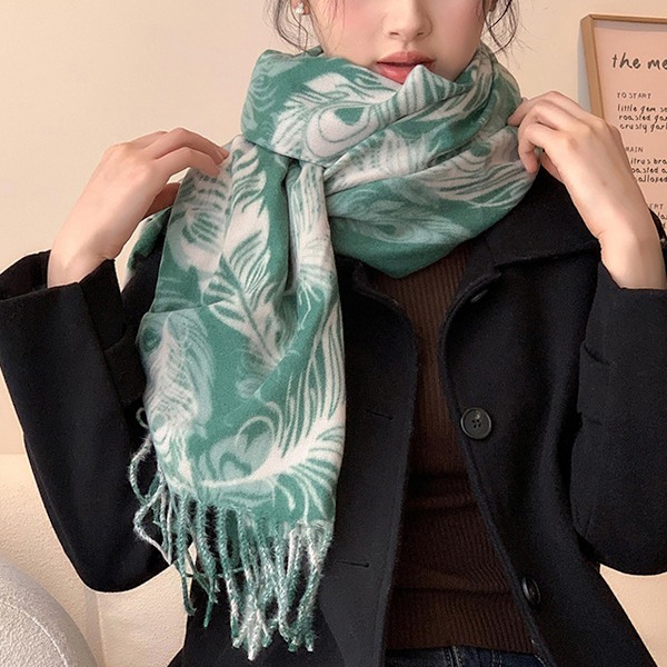 Sjal för kvinnor, Rutig Sjal, Vintervarm Pashmina, Tartansjal