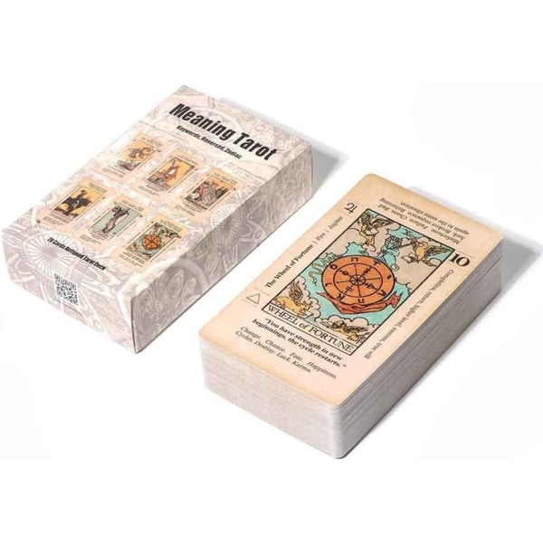 Betydning Tarotkort med mening på dem Nybörjartarot Nyckelord Antiqued Tarot Deck Lär dig Tarot 78 kort som betyder Tarot