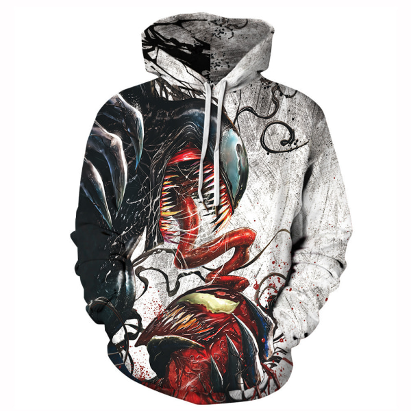 Marvel Venom Halloween huvtröja herr 3D printed Flame Loose Fashion Hoodie Marvel Venom sweatshirt 011 3XL