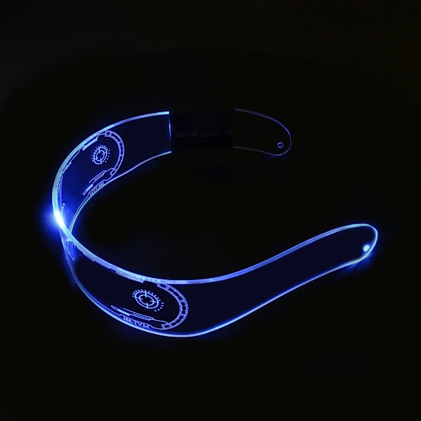 LED-lasit - Loistavat Cyberpunk Futuristiset Neon Rave DJ-lasit Ladattavat Täysväri (Säädettävä Väri)