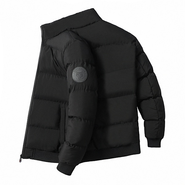 Vinterfrakke Herrefrakke Bomuldsfrakke Varm Casual Letvægtsfrakke sort svart 4XL