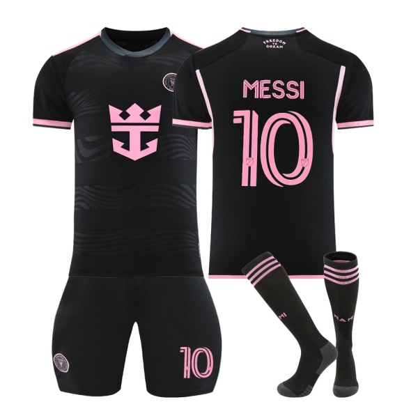 2425 Miami hemma och borta nr 10 Messi fotbollströja 9 Suarez tröja vuxna barn herr- och damdräkter 24/25 Miami pink size 9 + socks 26