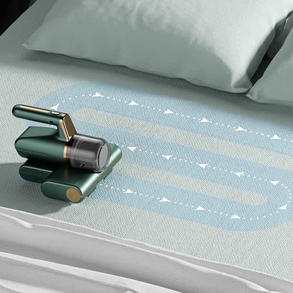 Trådløs Middfjerner Madrass Støvsuger UV-sterilisering Håndholdt Middfjerner for Seng Pute Sofa hvit white