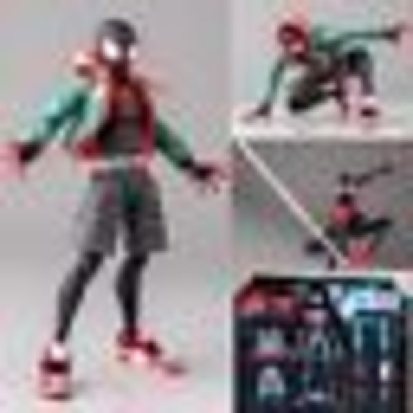 Spiderman Miles Morales PVC actionfigurleksak över Spider-Verse Collection