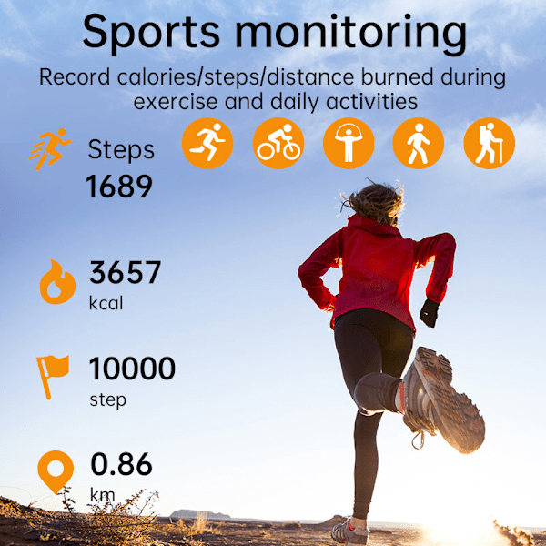 Smart Ring R1000 – Sömnmonitor, Bluetooth 5.0, Blodsyremätare Silver Silver 8