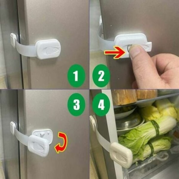 Säkerhetsspärr för barn, skåpslås för barn, 8 st barnsäkra lådor, skåpslås och spärrar, barnsäkerhet, barnskydd för dörrar och lådor,