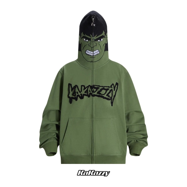 Kakazzy trendiga märke kakazzy full pull cosplay 3D digital utskrift Kakaz trendy brand zipper 028 4XL