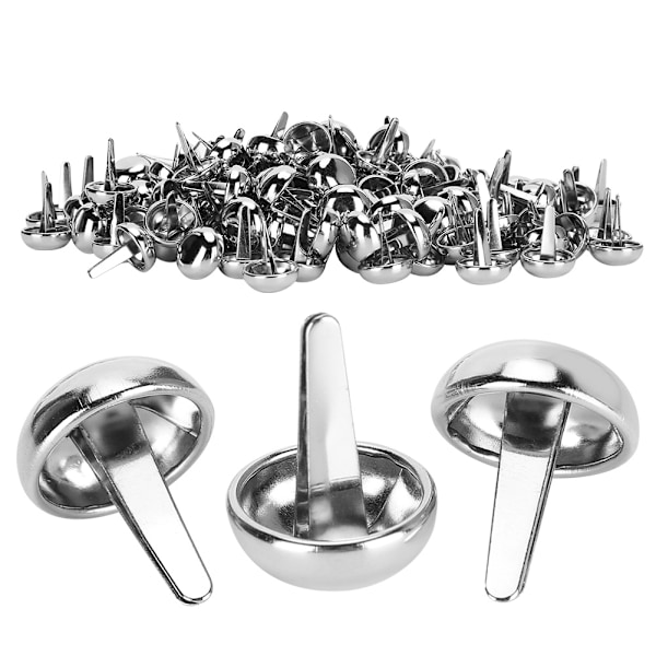 200 st 0,6-tums bottennitar 2-fots svampformade spikhuvud för läder DIY Craft handväska 0.7