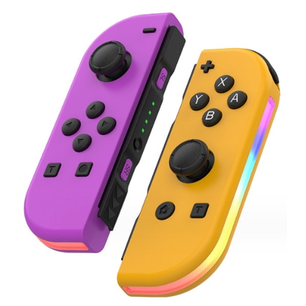 Trådlös handkontroll kompatibel med Nintendo Switch, Oled, Lite Gamepad Joystick (l/r) Ersättning med Rgb höger lila+gul purple+yellow