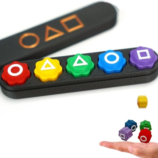 Koreansk Traditionellt Spel, Gonggi Stenkastningsspel, Stenfångningssp 5 dice + long base