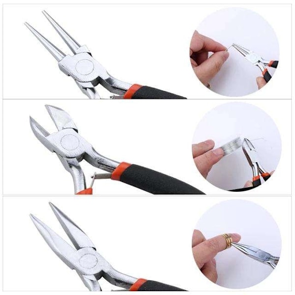 Mega Kit för Smyckestillverkning - Tänger, Tråd, Ringar - DIY Multicolor multifärg