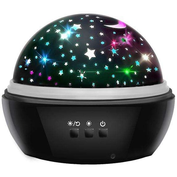 Stjärnprojektor - Galaxylampa - Undervattensprojektor - Black Svart