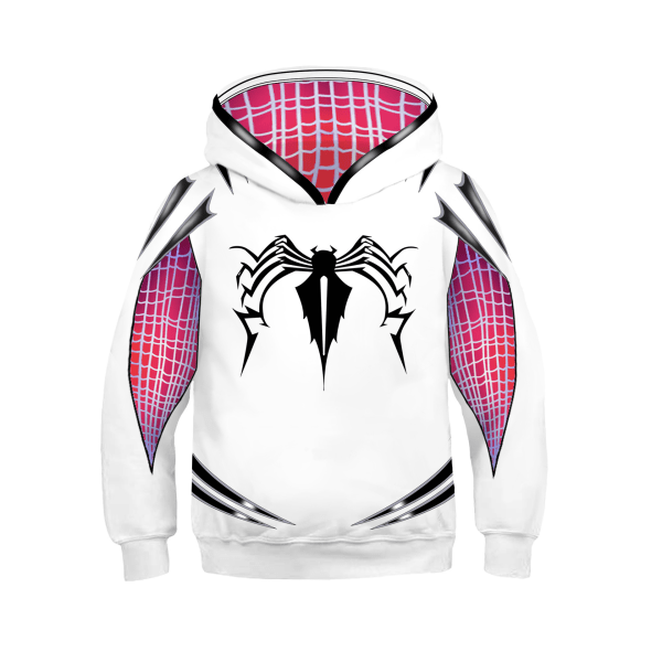 Marvel Spider-Man huvtröja för barn 3D digital utskrift Gwen cosplay anime barnkläder huvtröja Spiderman sweatshirt 17 M