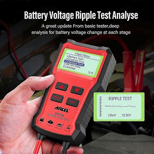 Ancel BST100 12V Bilbatteritester 220Ah Opladningsanalysator P20250110623